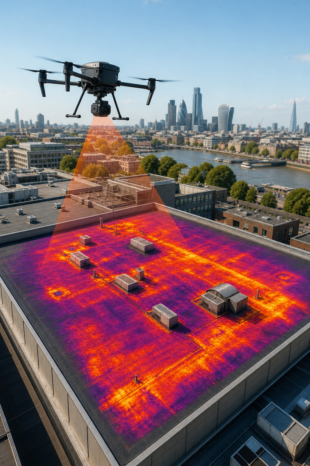 Best Drone Thermography for Commercial Flat Roofs UK