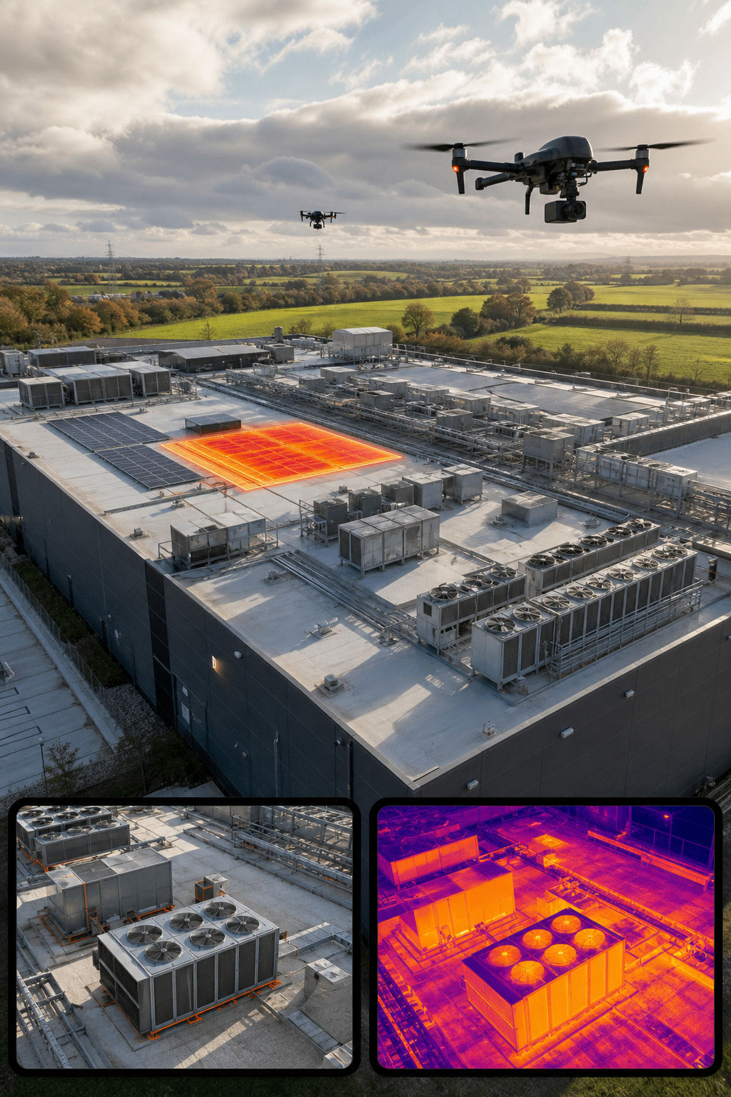 Top Drone Roof Inspection for Commercial Data Centre Roofs UK